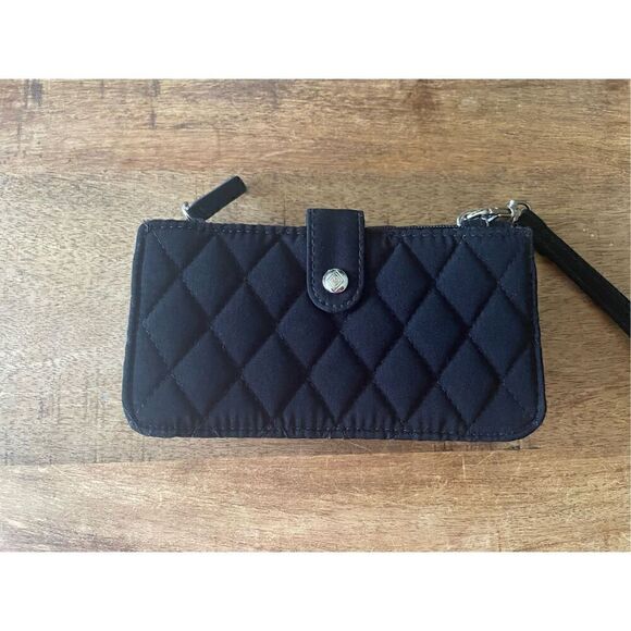 VERA BRADLEY black three-fold wallet - Picture 3 of 6